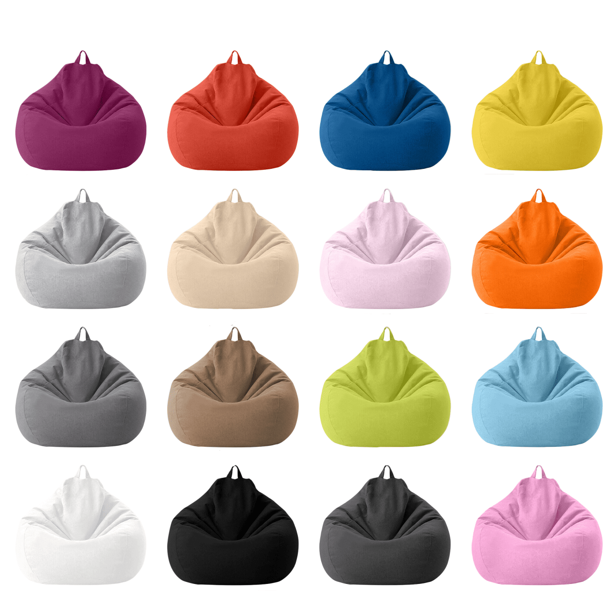 LinenLuxe Luxurious Linen Bean Bag Set With Filling | Temsk
