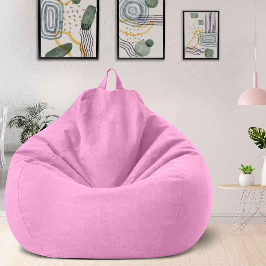 LinenLuxe Luxurious Linen Bean Bag Set With Filling | Temsk
