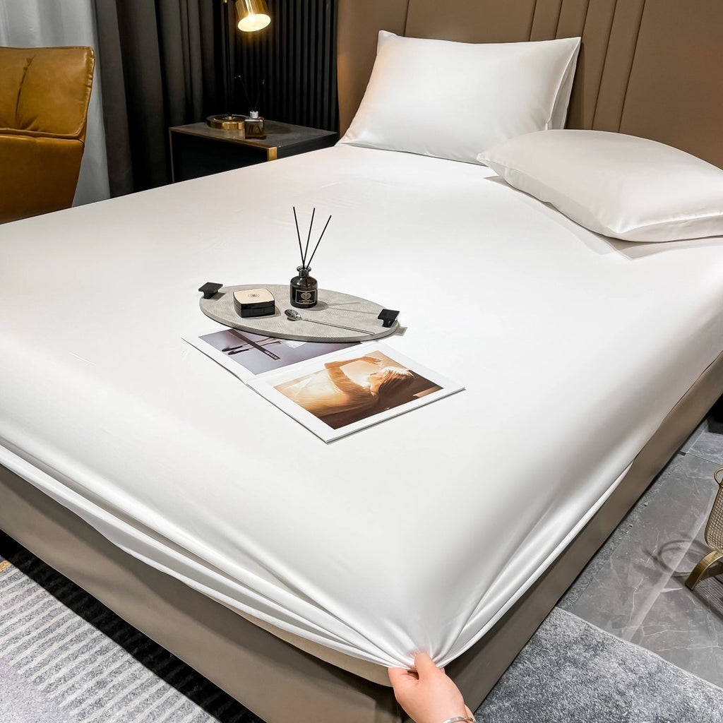 SilkHarbor Elegant Mulberry Silk Fitted Sheet With Deep Pocket | Temsk