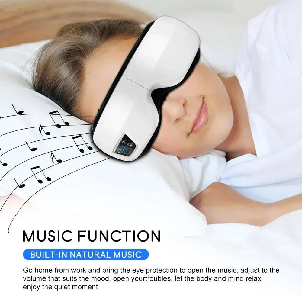LuminaFlex 6D Eye Massager With Air Pressure, Heat, Vibration, Bluetooth And Folding | Temsk