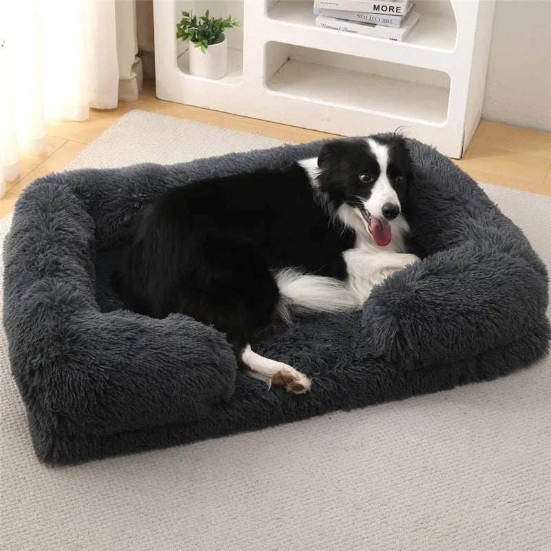 SnugNest Memory Foam Dog Bed With Plush Side Supports | Temsk