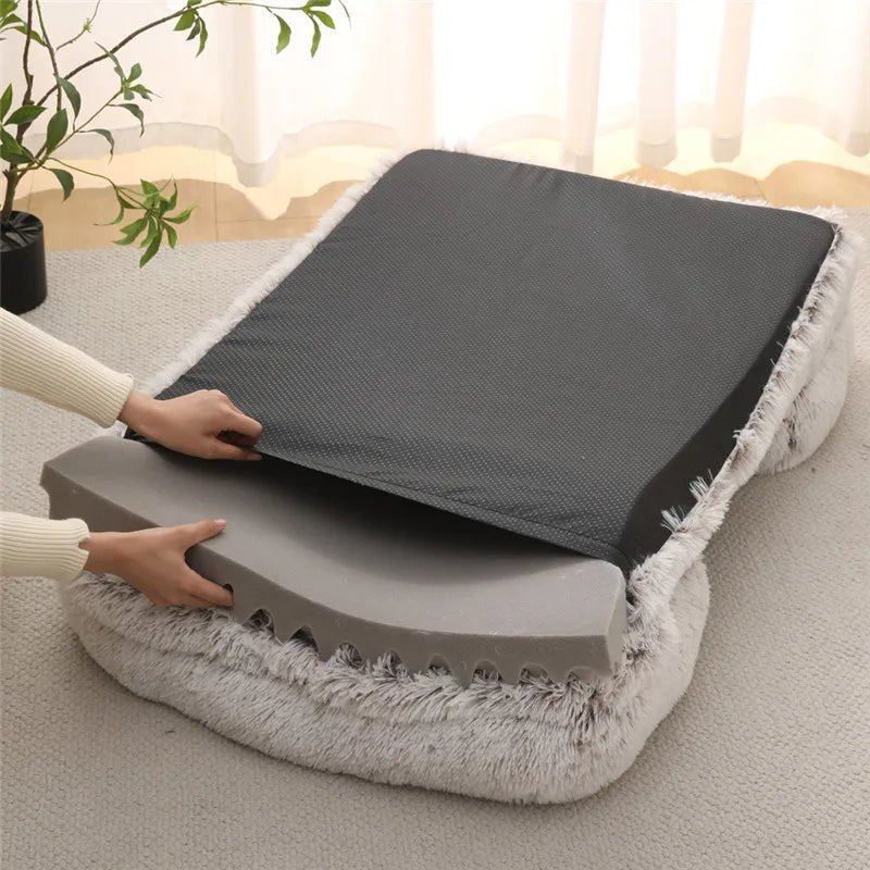 SnugNest Memory Foam Dog Bed With Plush Side Supports | Temsk