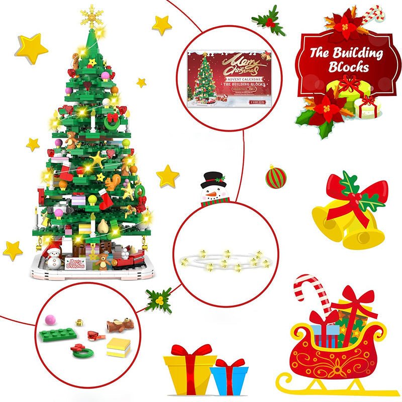 HolidaySpark 1102 Piece Christmas Advent Calendar For Creative Holiday Memories | Temsk