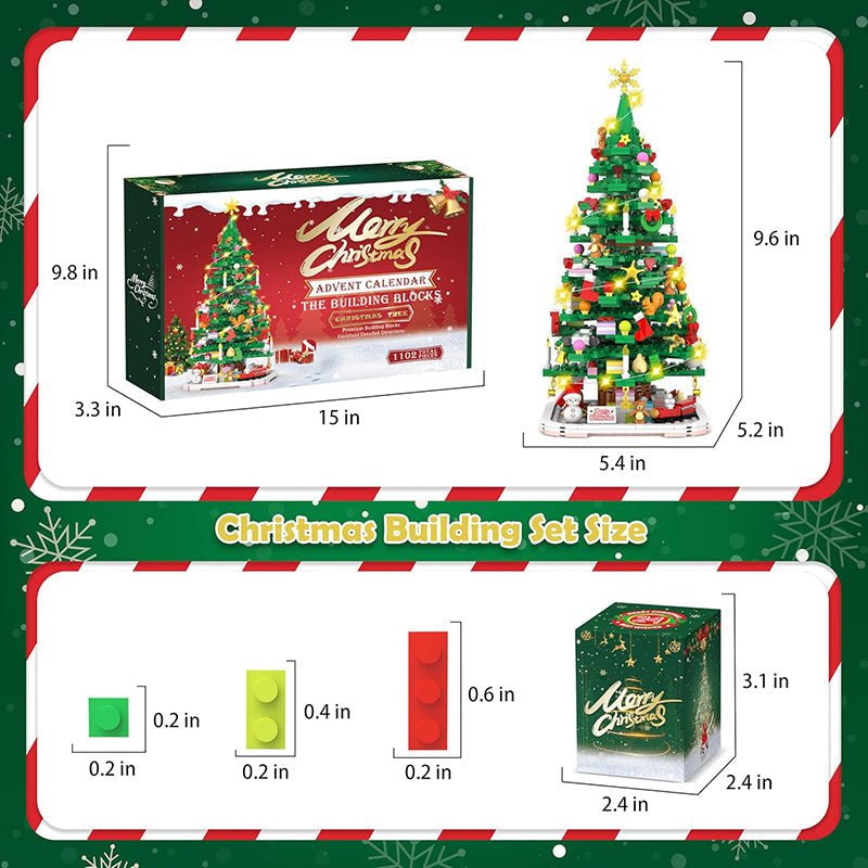 HolidaySpark 1102 Piece Christmas Advent Calendar For Creative Holiday Memories | Temsk