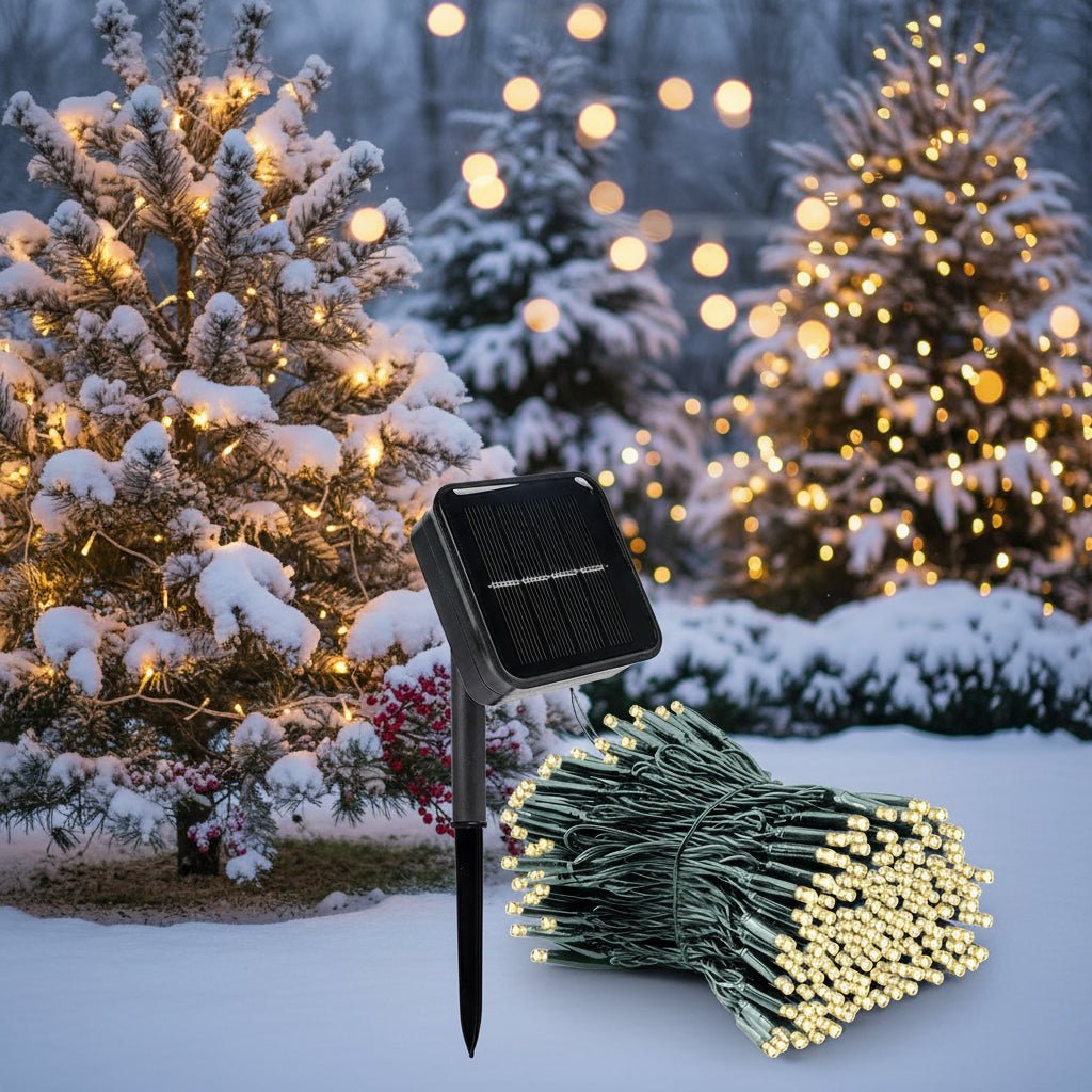 LumenGlow Solcelle LED Guirlande med 300 Lys, 8 Tilstande, IP65 Vejrbestandig | Temsk