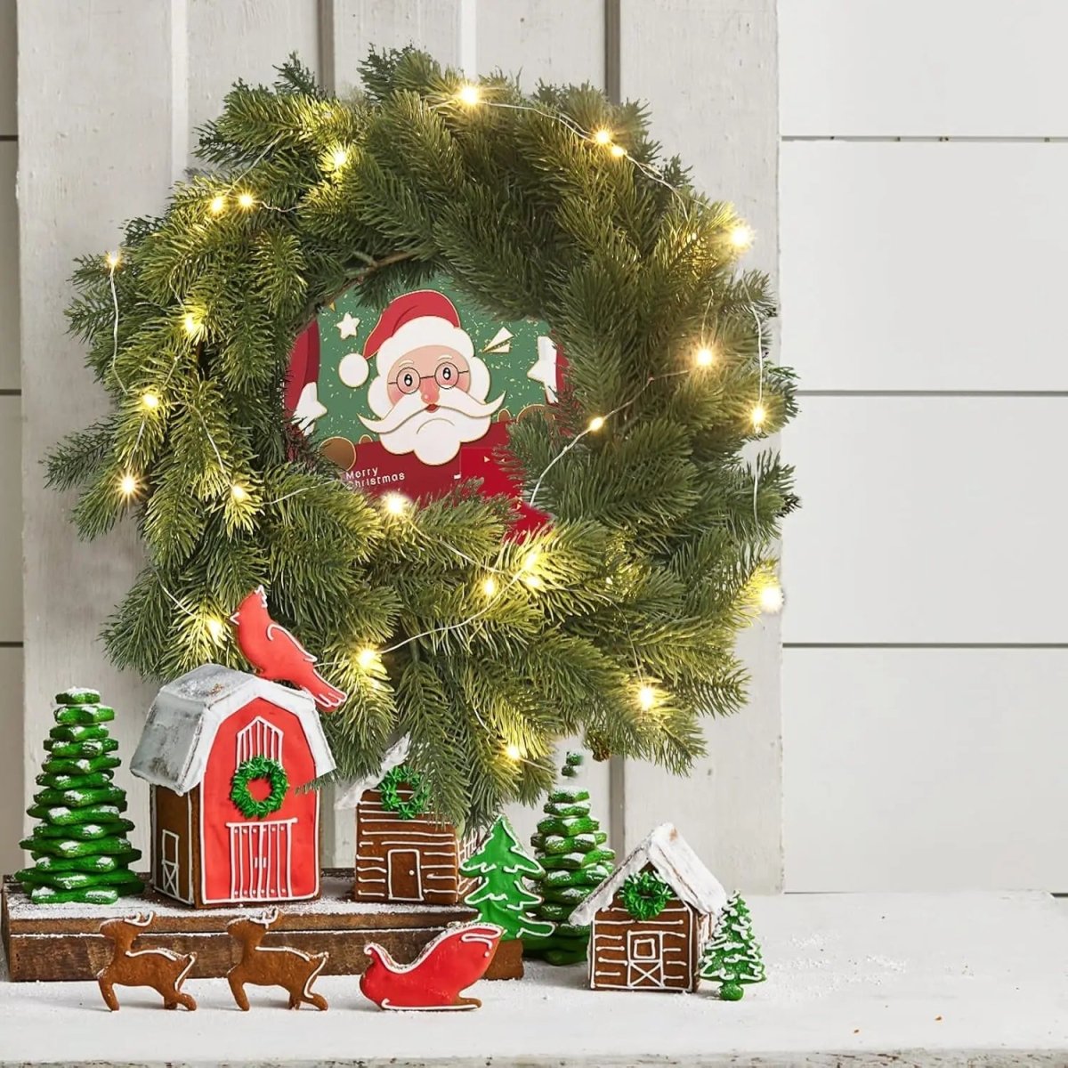 LumaArc LED Christmas Wreath For Warm Festive Glow | Temsk