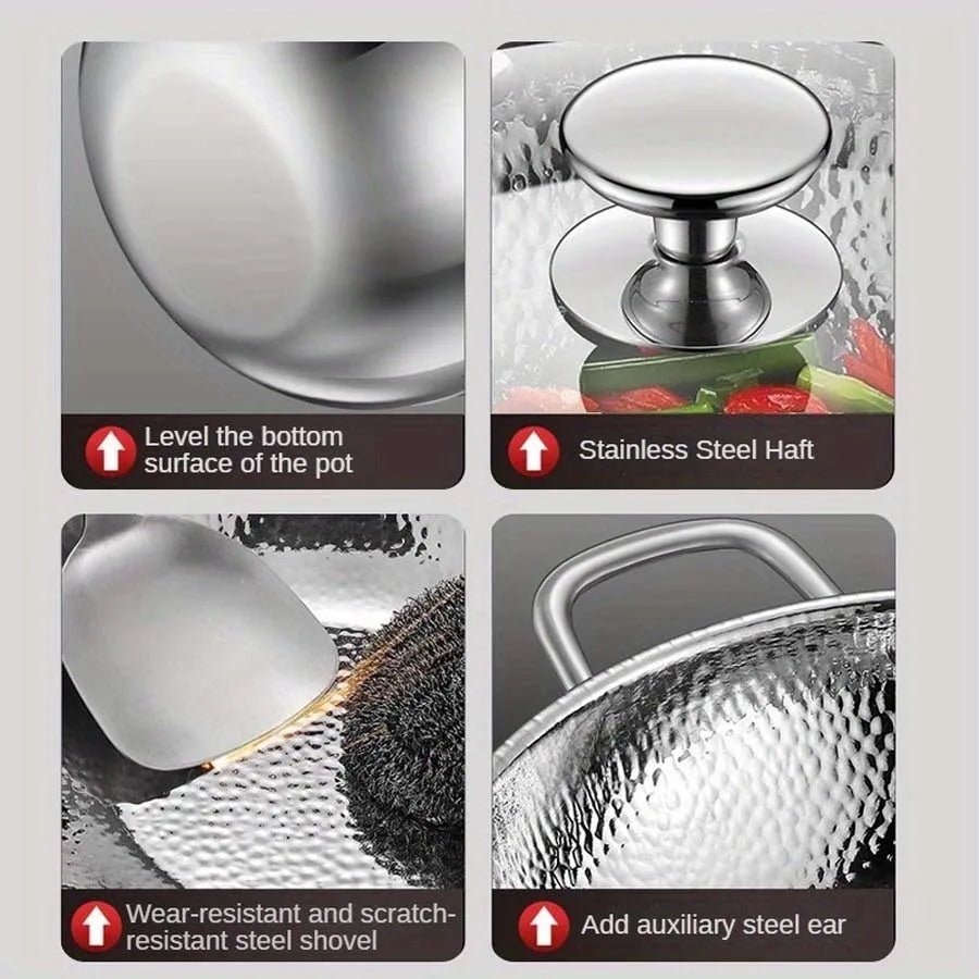 Aurora Titanium Wok With Round Bottom Induction Compatible For Effortless Stir Fry | Temsk