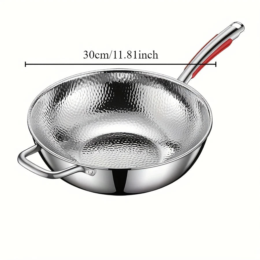 Aurora Titanium Wok With Round Bottom Induction Compatible For Effortless Stir Fry | Temsk