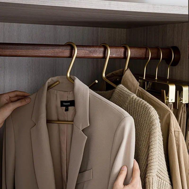 LustraHanger Elegant Gold And Silver Hanger Set For Neat Space Saving Home Wardrobes | Temsk