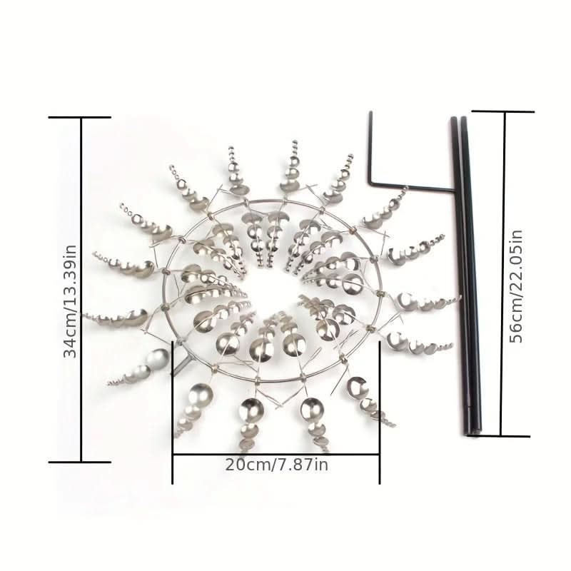AeroWeave Premium Wind Spinner With Double Rotation For Elegant Outdoor Area | Temsk