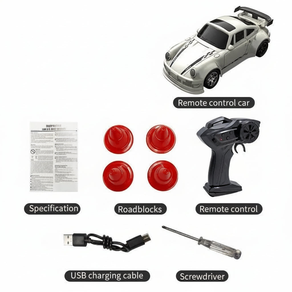 DriftX Nano 1:64 Remote Control Drift Car For Smooth Gliding | Temsk