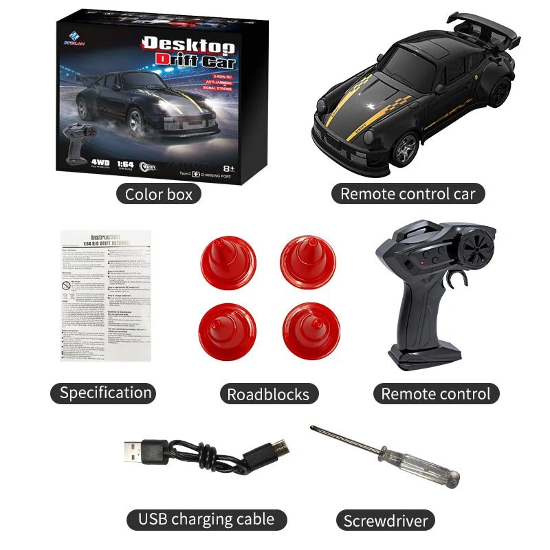 DriftX Nano 1:64 Remote Control Drift Car For Smooth Gliding | Temsk
