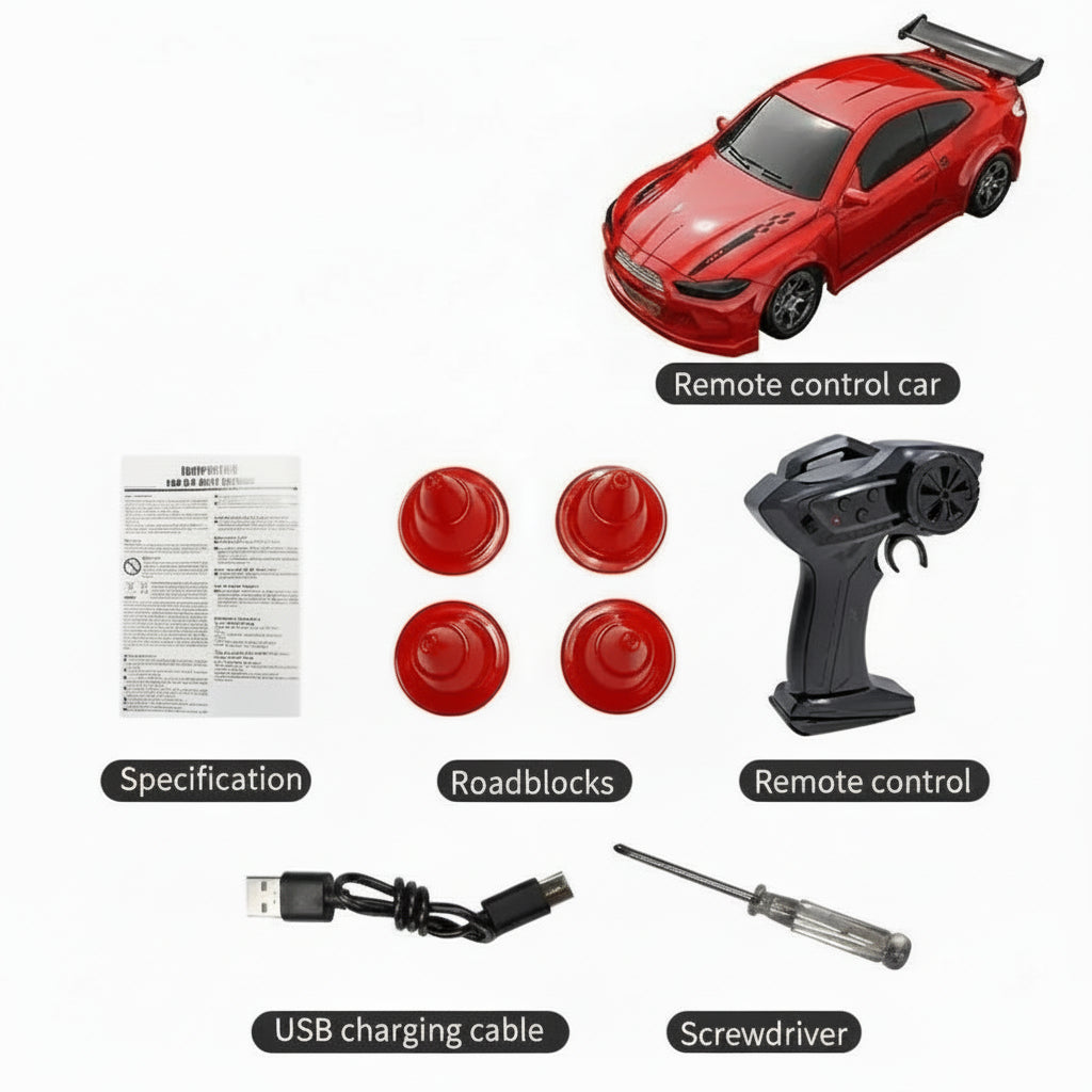 DriftX Nano 1:64 Remote Control Drift Car For Smooth Gliding | Temsk
