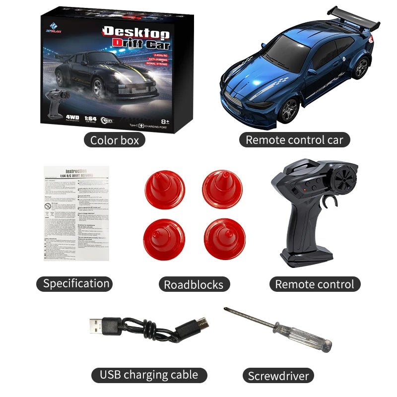 DriftX Nano 1:64 Remote Control Drift Car For Smooth Gliding | Temsk