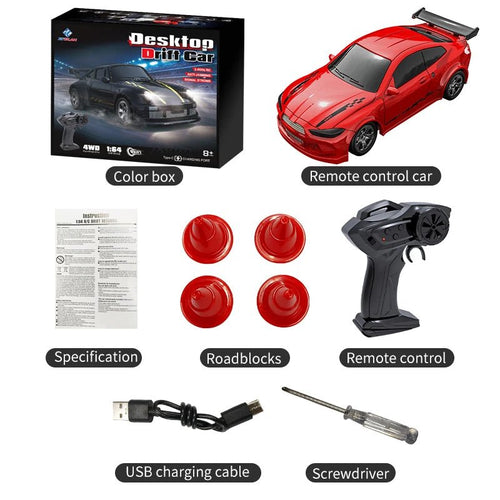 DriftX Nano 1:64 RC Drift Car With Smooth Gliding And Precise Control Temsk