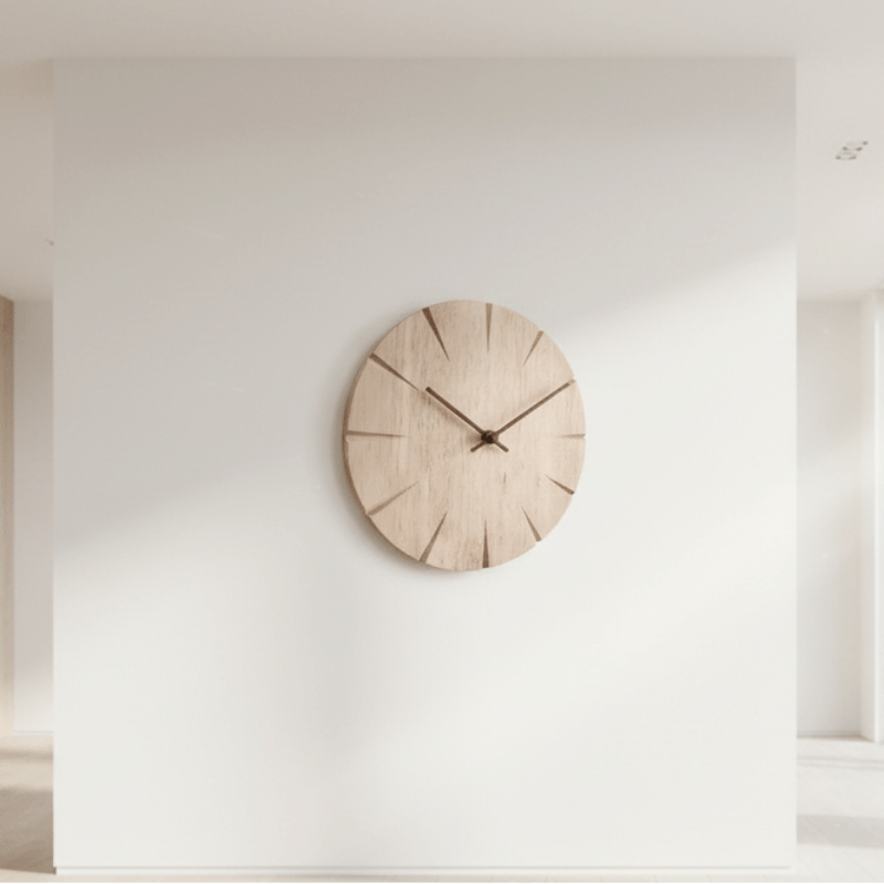 Calmwood Elegant Wall Clock Made Of Solid Wood With Pendulum Mechanism | Temsk