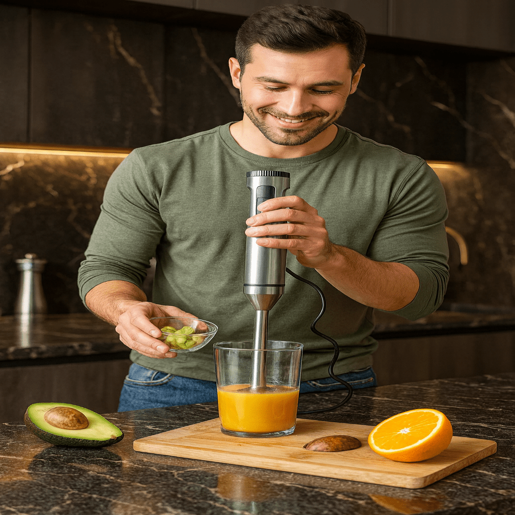 NovaBlend 1000 W 4-In-1 Hand Blender For Effortless Kitchen Performance | Temsk