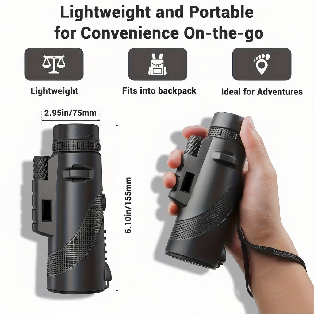 8x42 Monocular Scope With Phone Adapter For Outdoor Viewing | Temsk