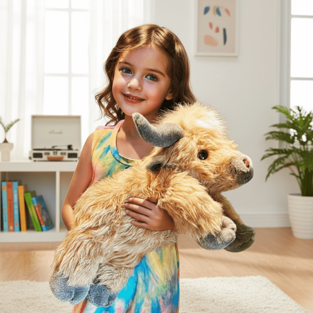 Glenmere Highland Cattle Plush Toy With Fluffy Rustic Charm | Temsk