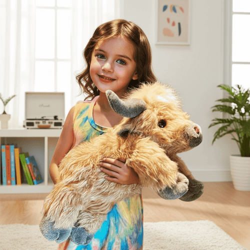 Glenmere Highland Cattle Plush Toy From Temsk Collection With Fluffy Rustic Charm