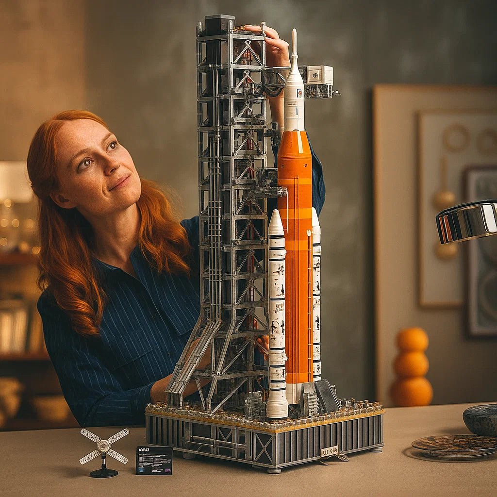 AstraBuild Artemis Inspired Rocket Kit With Launch Tower and Orion Capsule | Temsk