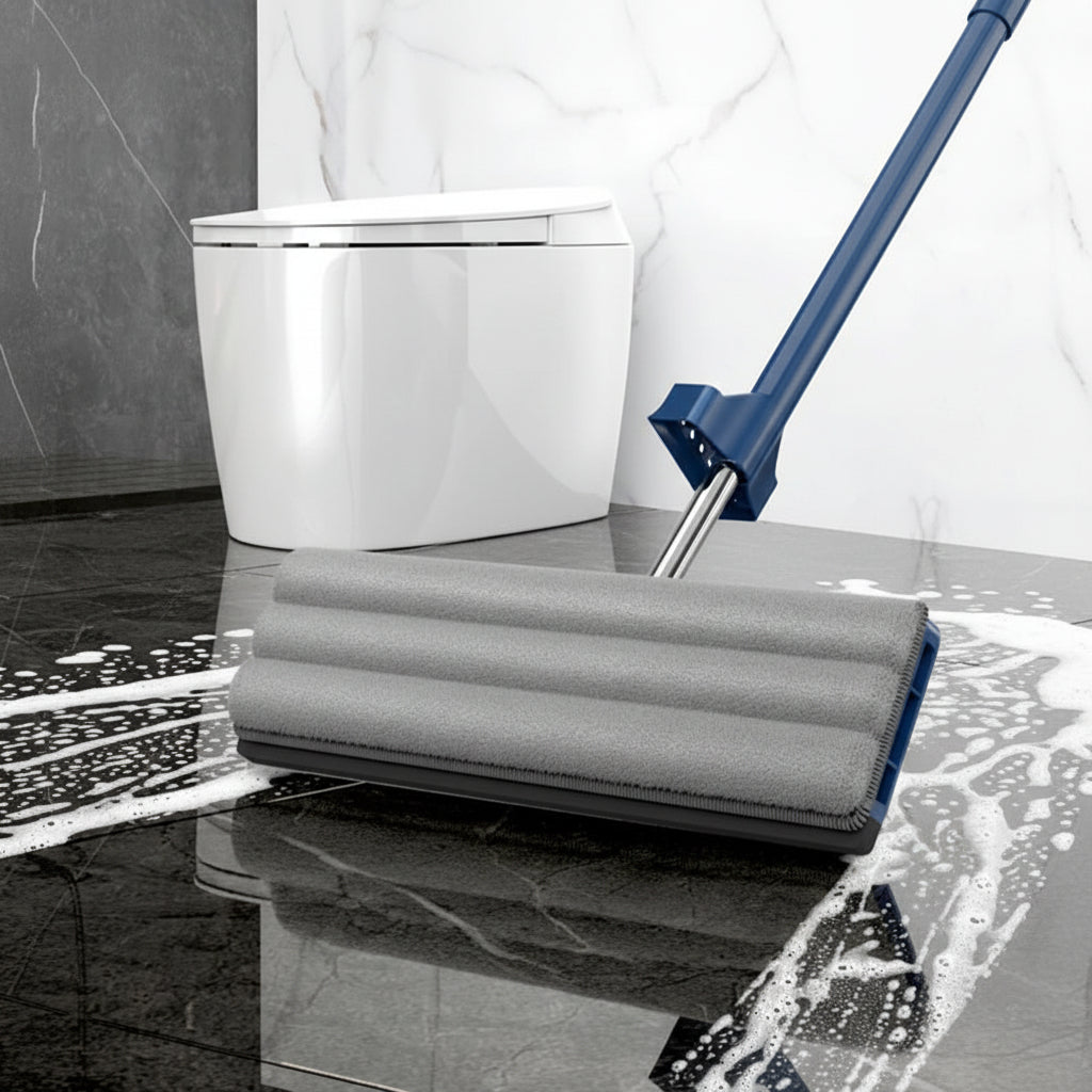 Long Handle Microfiber Floor Mop With Flat Head Cleaning System | Temsk
