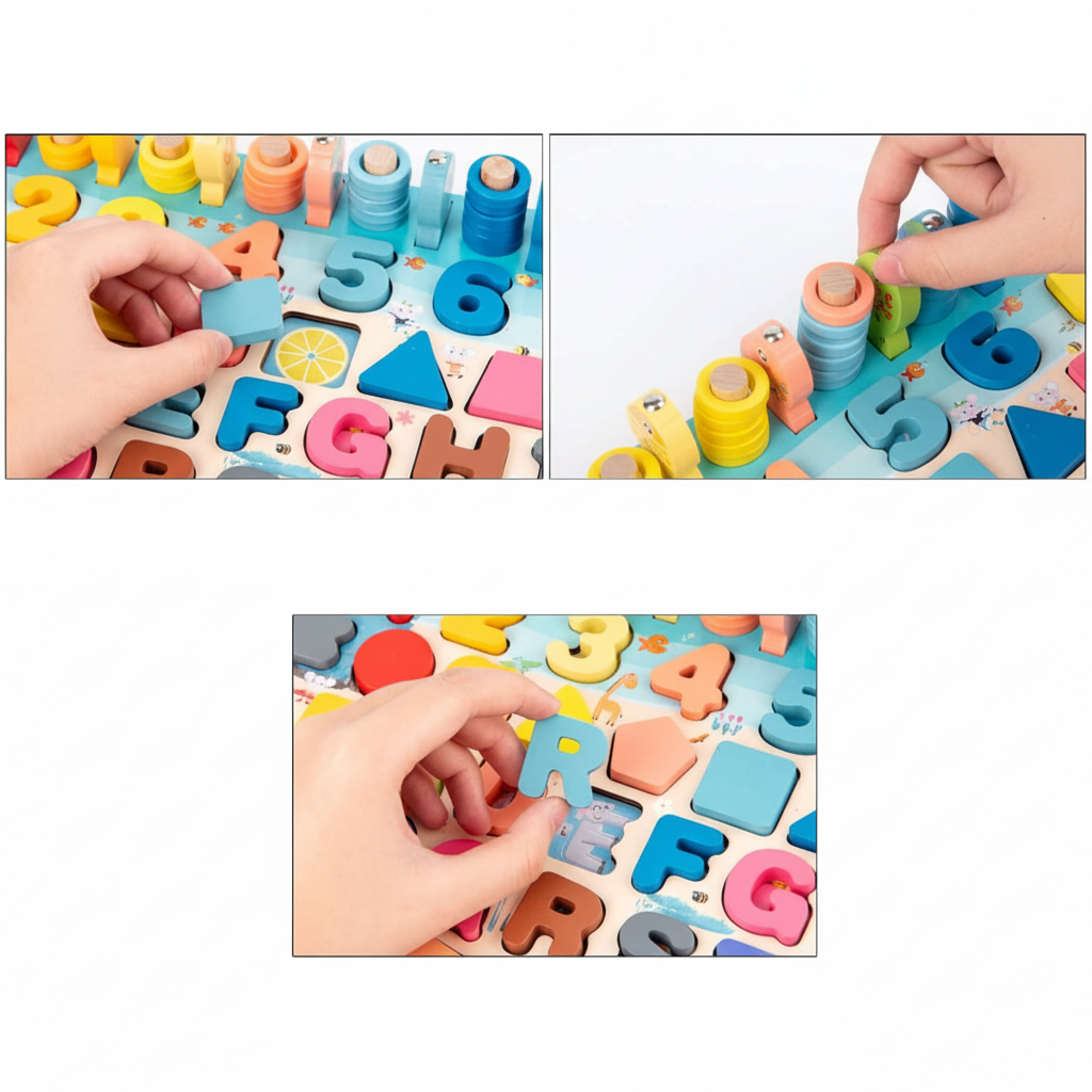 Montessori Activity Board Wooden Toy For Toddlers Learning | Temsk