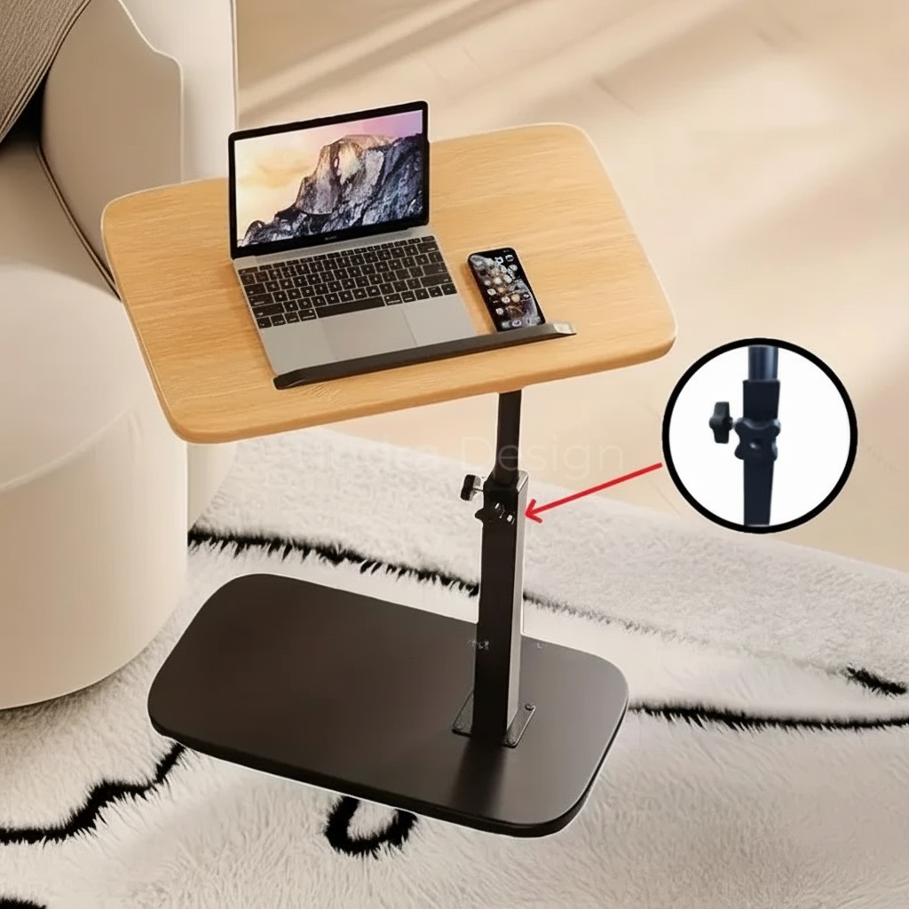 Nussbaum C-förmiger verstellbarer Beistelltisch für Laptop und Sofa | Temsk