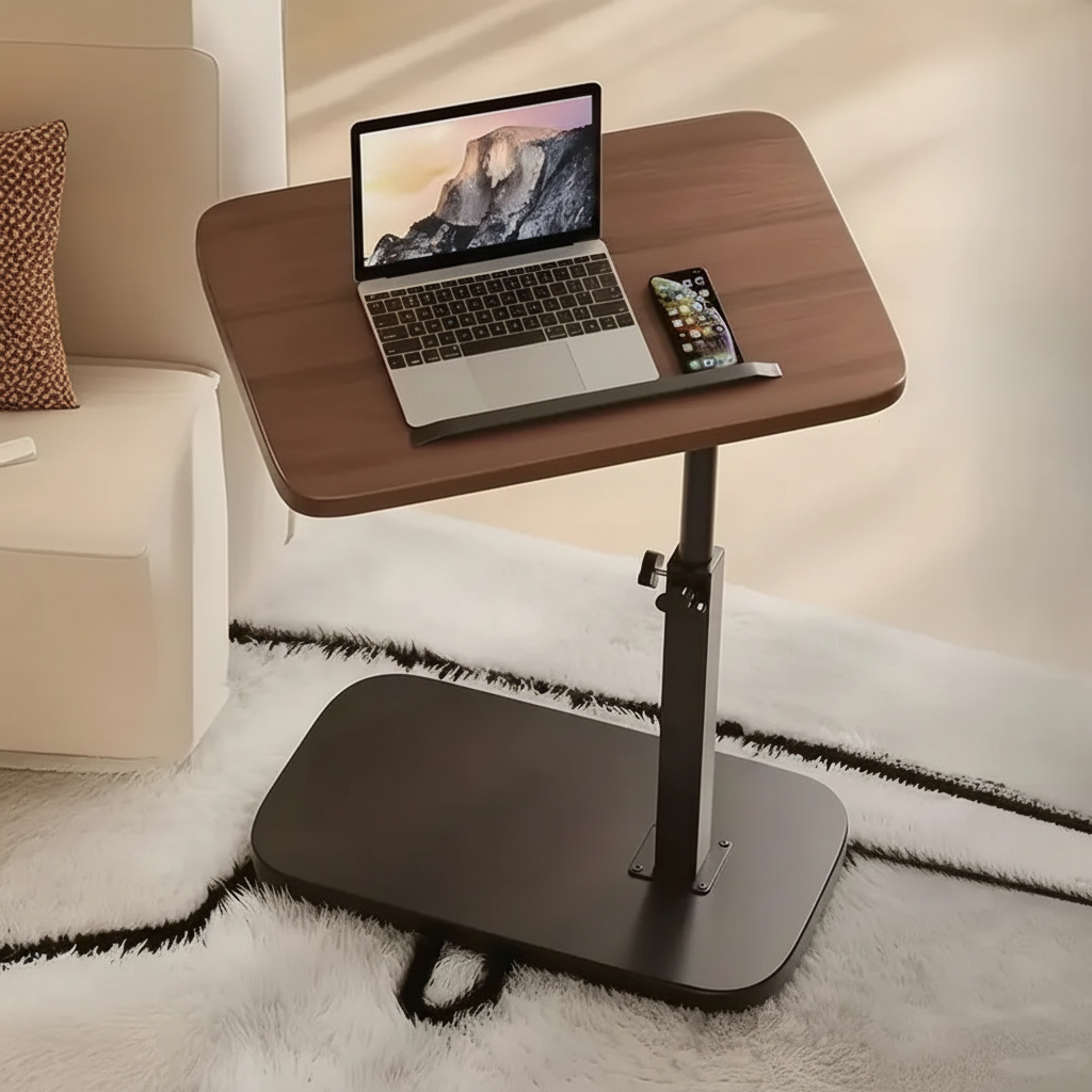 Nussbaum C-förmiger verstellbarer Beistelltisch für Laptop und Sofa | Temsk