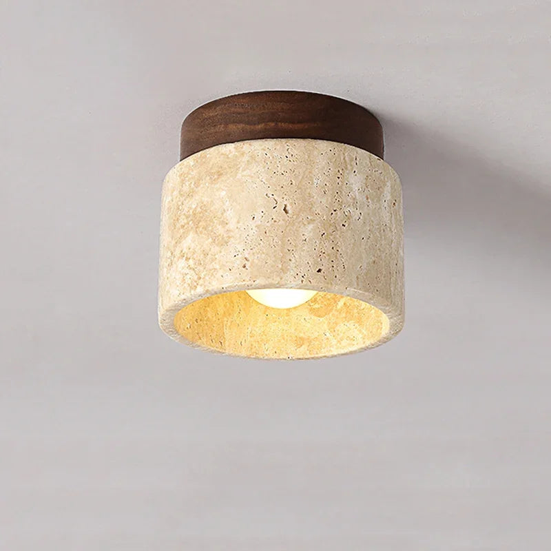 LumaNova Soft Cream Japanese Ceiling Lamp for Living Rooms | Temsk