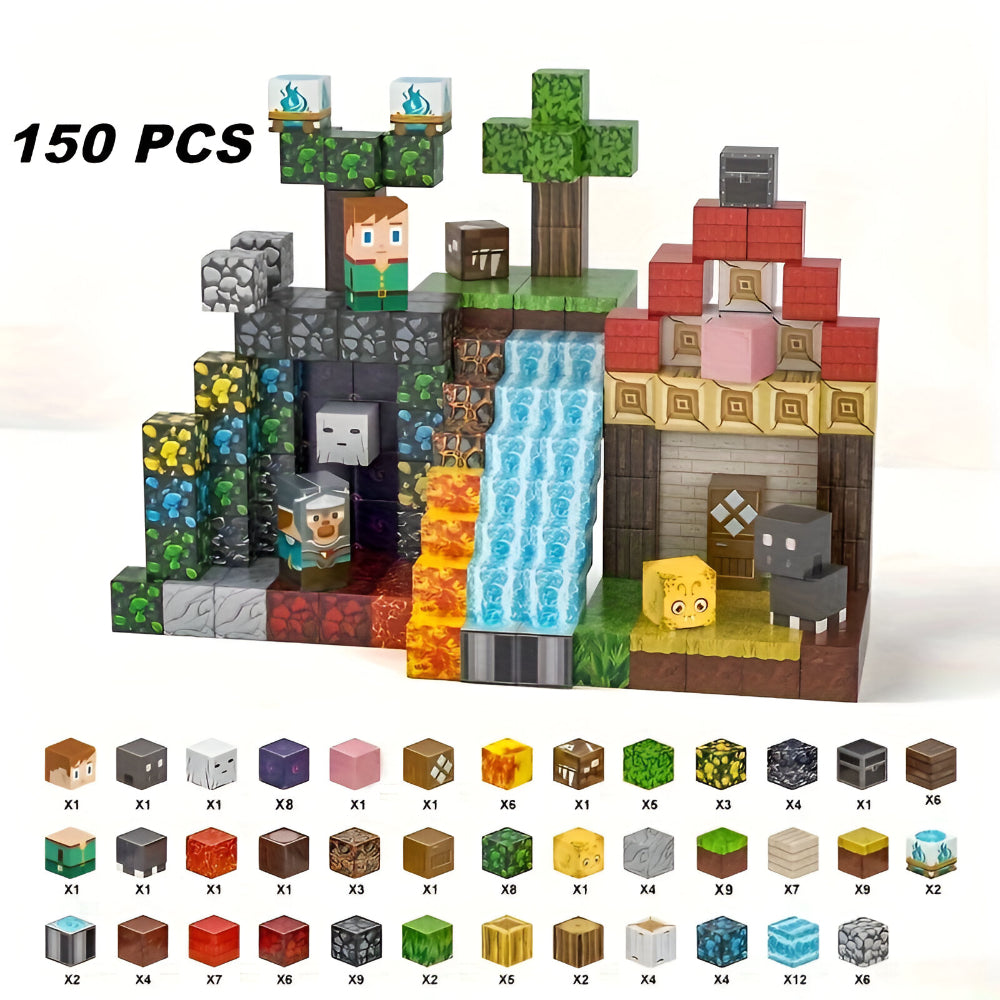 Magnetic Blocks Building Cube Set For Kids Creative Play And Stacking | Temsk