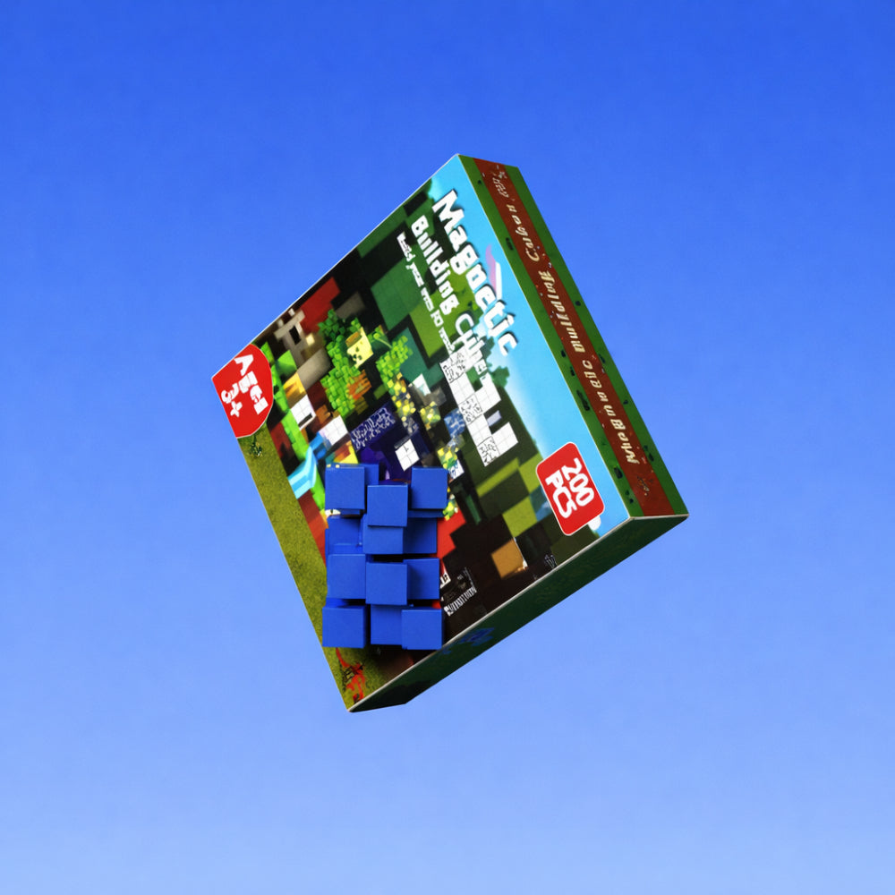Magnetic Blocks Building Cube Set For Kids Creative Play And Stacking | Temsk