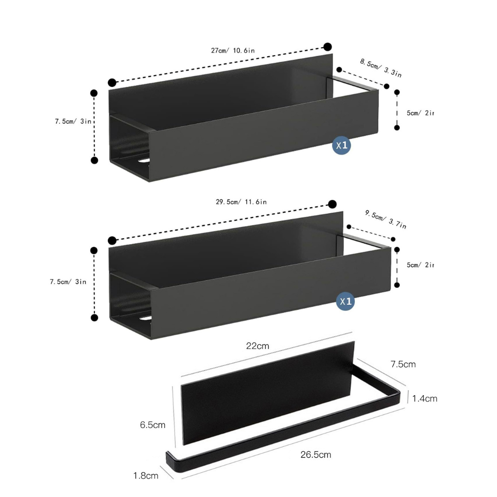 Magnetic Refrigerator Spice Rack, Slim Metal Wall Shelf For Easy Access | Temsk