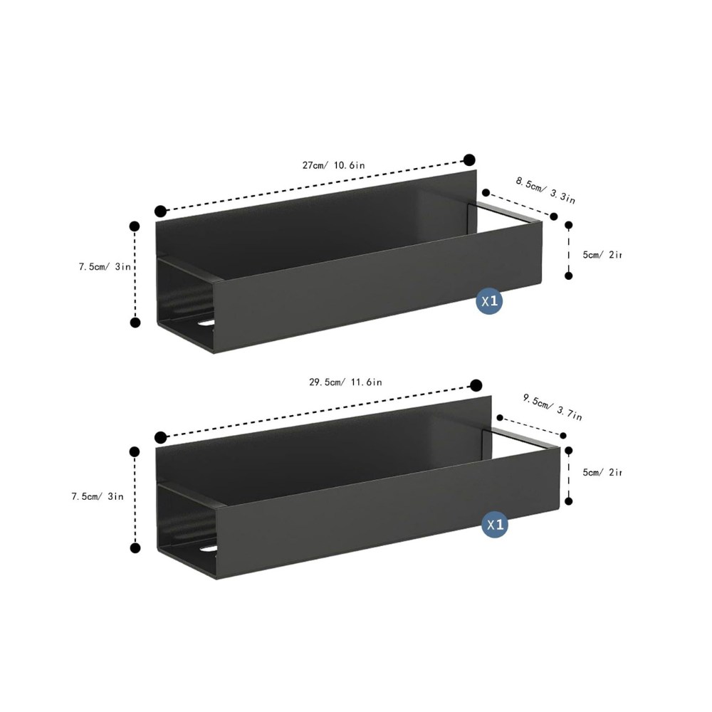 Magnetic Refrigerator Spice Rack, Slim Metal Wall Shelf For Easy Access | Temsk