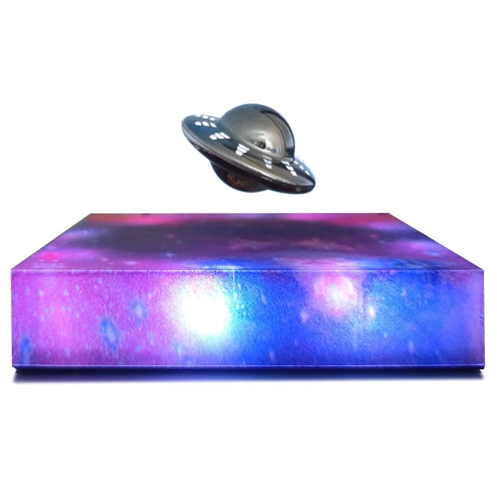 AeroGlow Magnetic LED Night Lamp With Floating Spaceship Design | Temsk