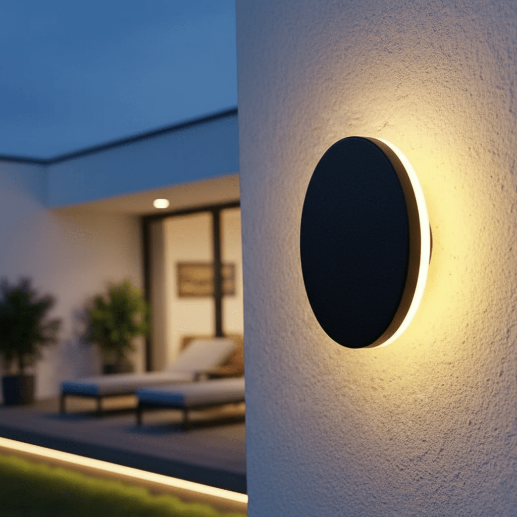 Orra Outdoor Wall Light Minimalist LED Wall Fixture Round Or Square IP65 | Temsk