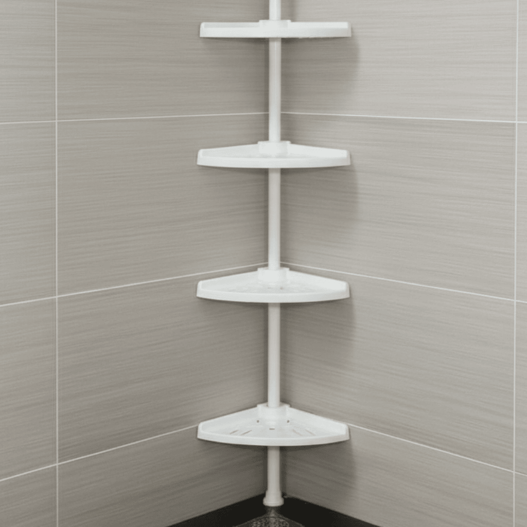 NovaFlex Height-Adjustable Shower Tower With Waterproof Shelf And Rust-Free Storage | Temsk