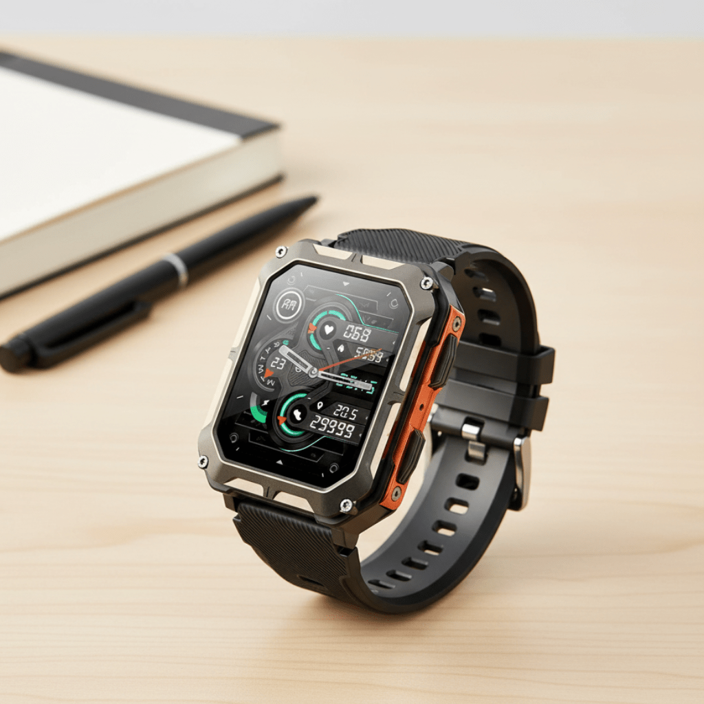 Ardent Lux Smartwatch aus Edelstahl mit Fitness- und Gesundheits-Tracking | Temsk