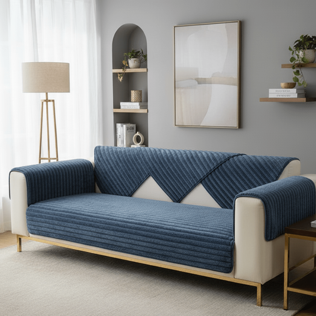HavenFur Luxurious Winter Sofa Cover Made From Faux Rabbit Fur | Temsk