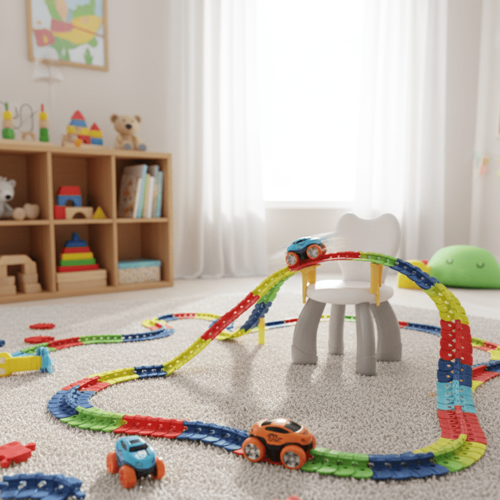 FlexiRace kreativní závodní dráha s flexibilními tratěmi a smyčkami | Temsk