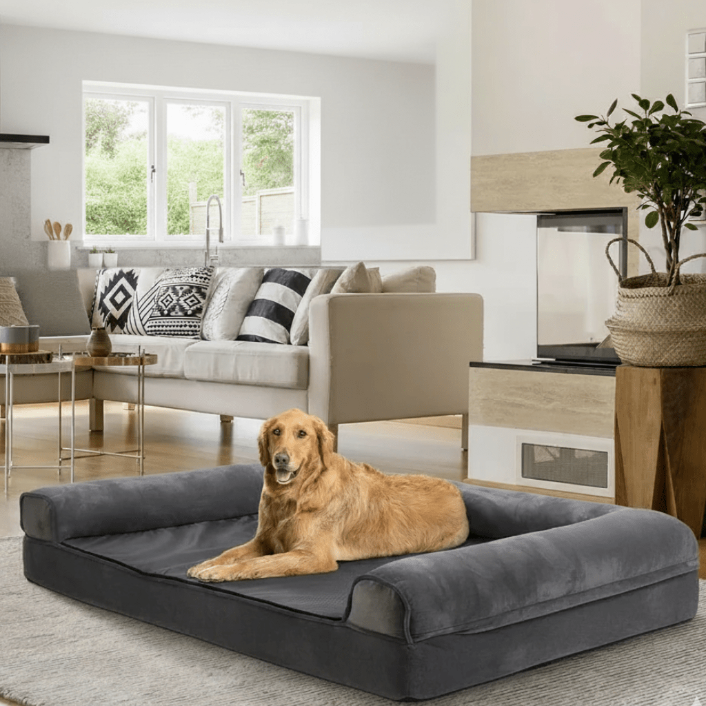 CalmNest Orthopedic Memory Foam Dog Bed With Water Repellent Cover And Plush Comfort | Temsk