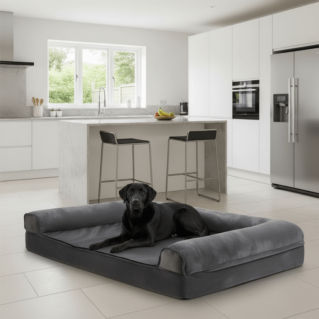 CalmNest Orthopedic Memory Foam Dog Bed With Water Repellent Cover And Plush Comfort | Temsk