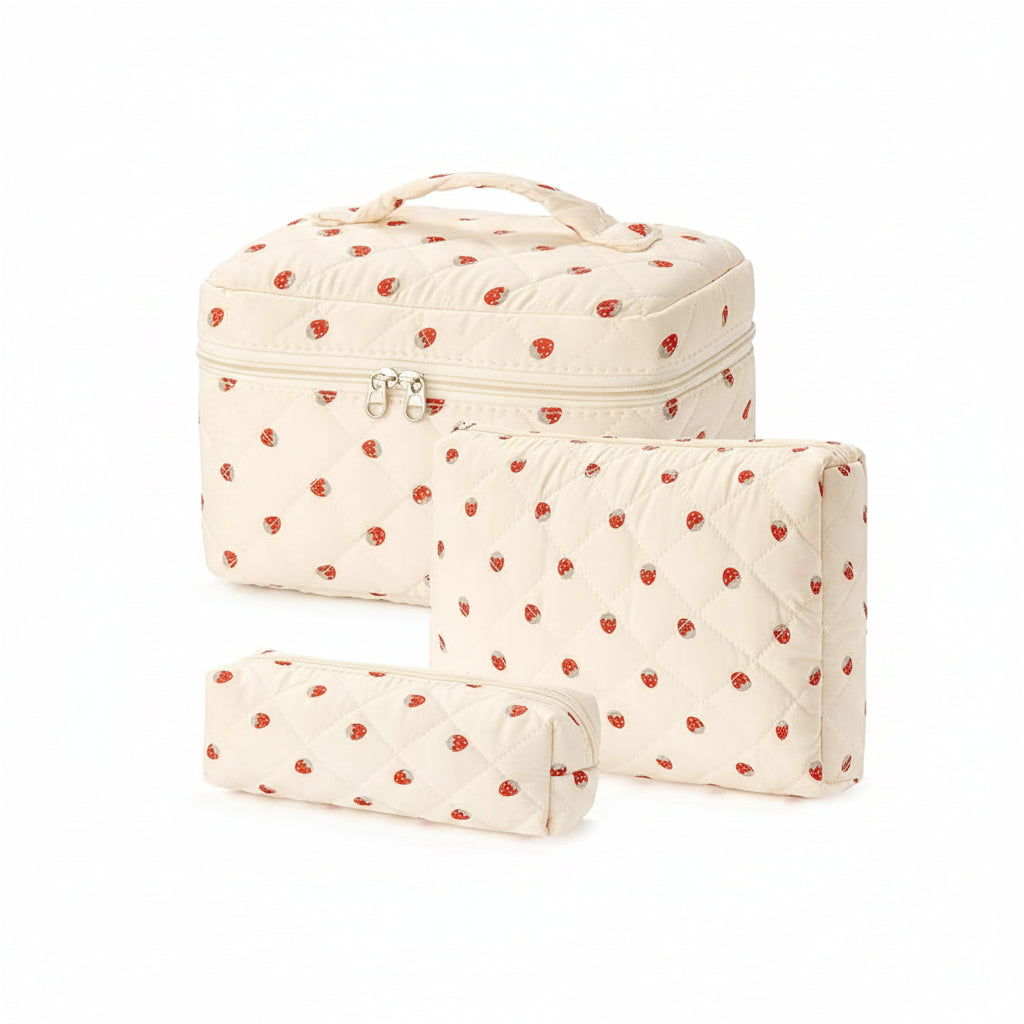 Floral Cotton Makeup Bag For Travel And Everyday Use Mothers Day Gift | Temsk