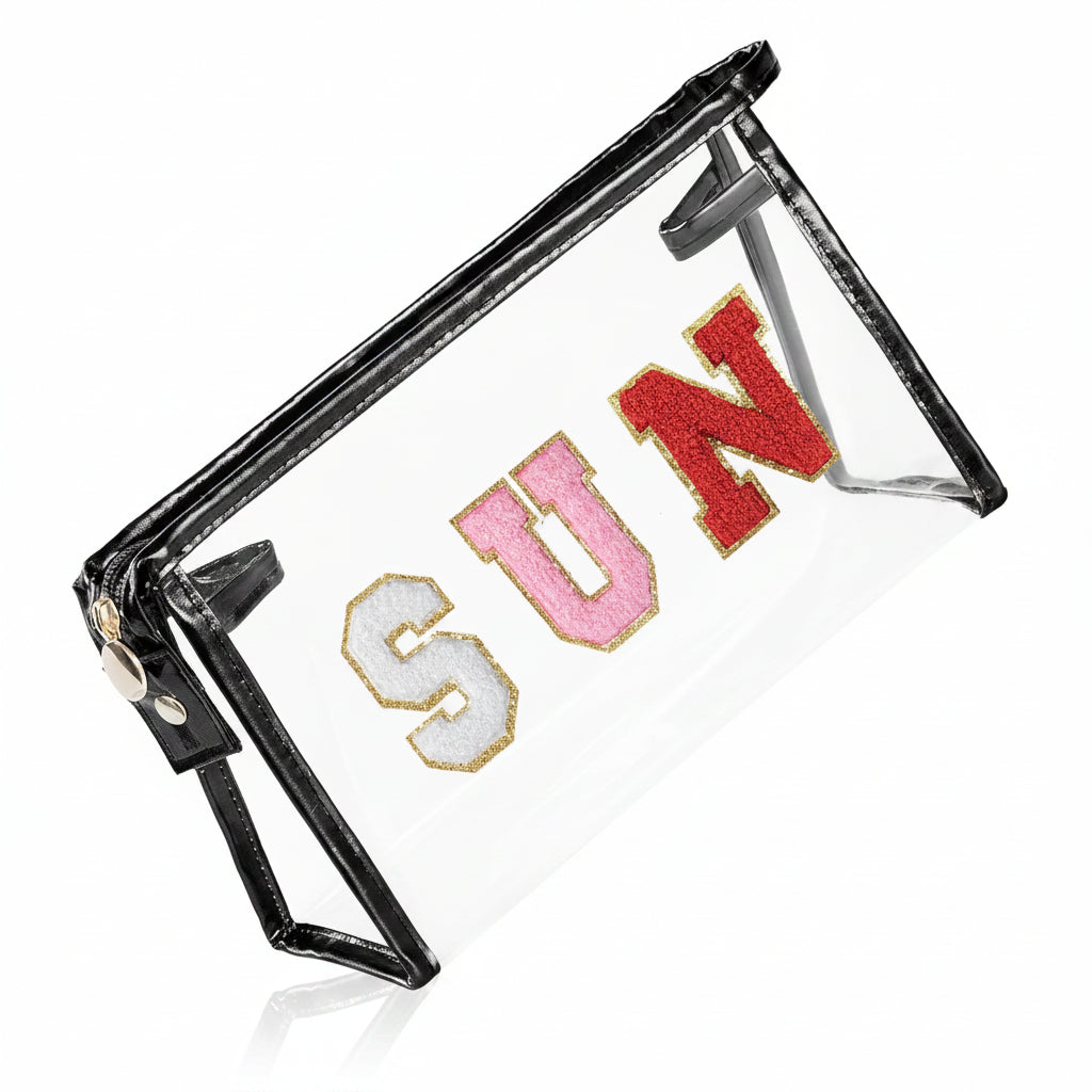 Clear Travel Cosmetic Bag for Beach Essentials and Everyday Use | Temsk
