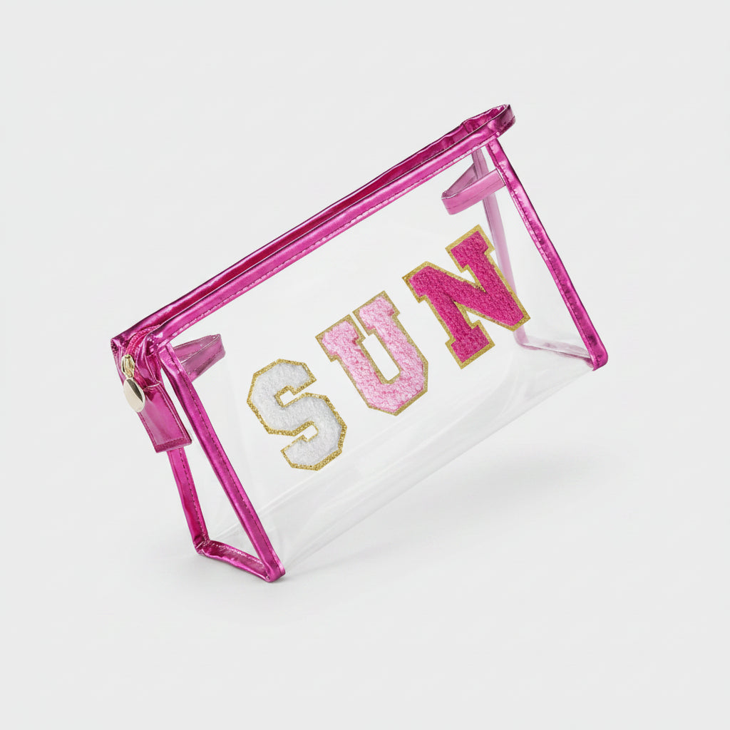 Clear Travel Cosmetic Bag for Beach Essentials and Everyday Use | Temsk