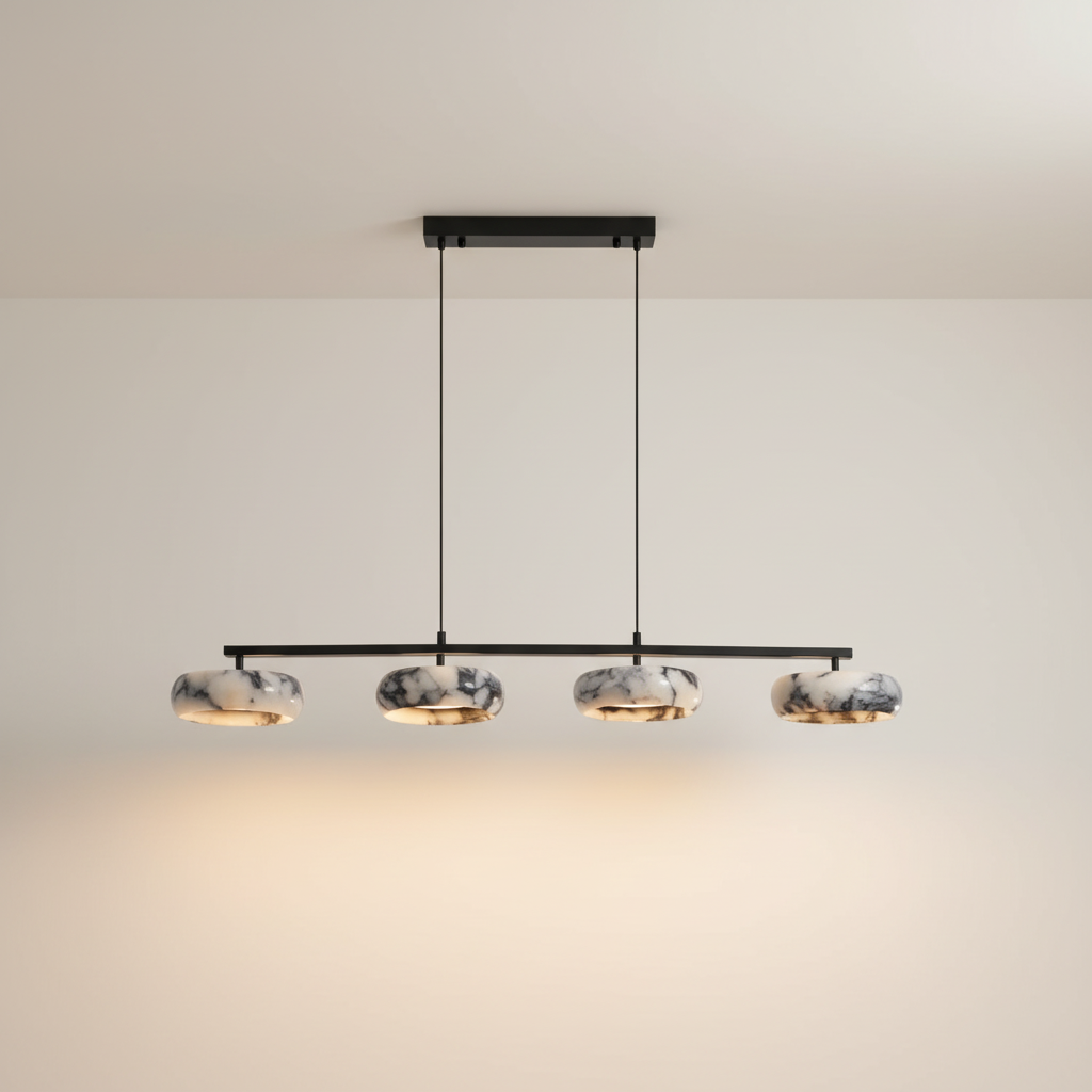IvoryVein mramorová stolní lampa do ložnice a obývacího pokoje | Temsk