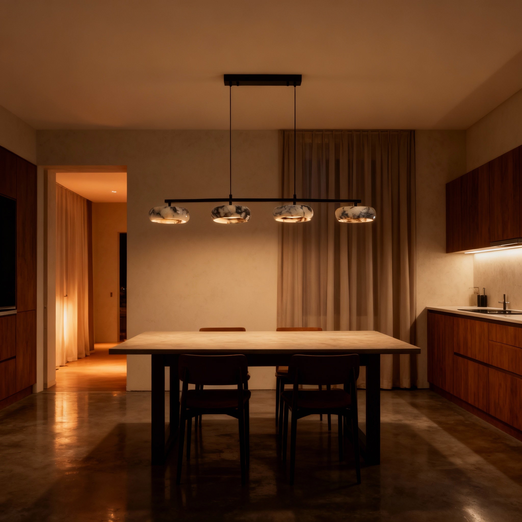 IvoryVein mramorová stolní lampa do ložnice a obývacího pokoje | Temsk