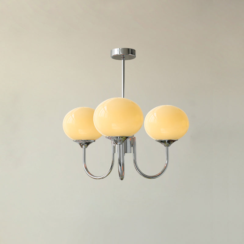 Retro Pink Glass Pendant Ceiling Lamp In Gold Finish, 3 Or 5-Light Fixture For Living Room | Temsk