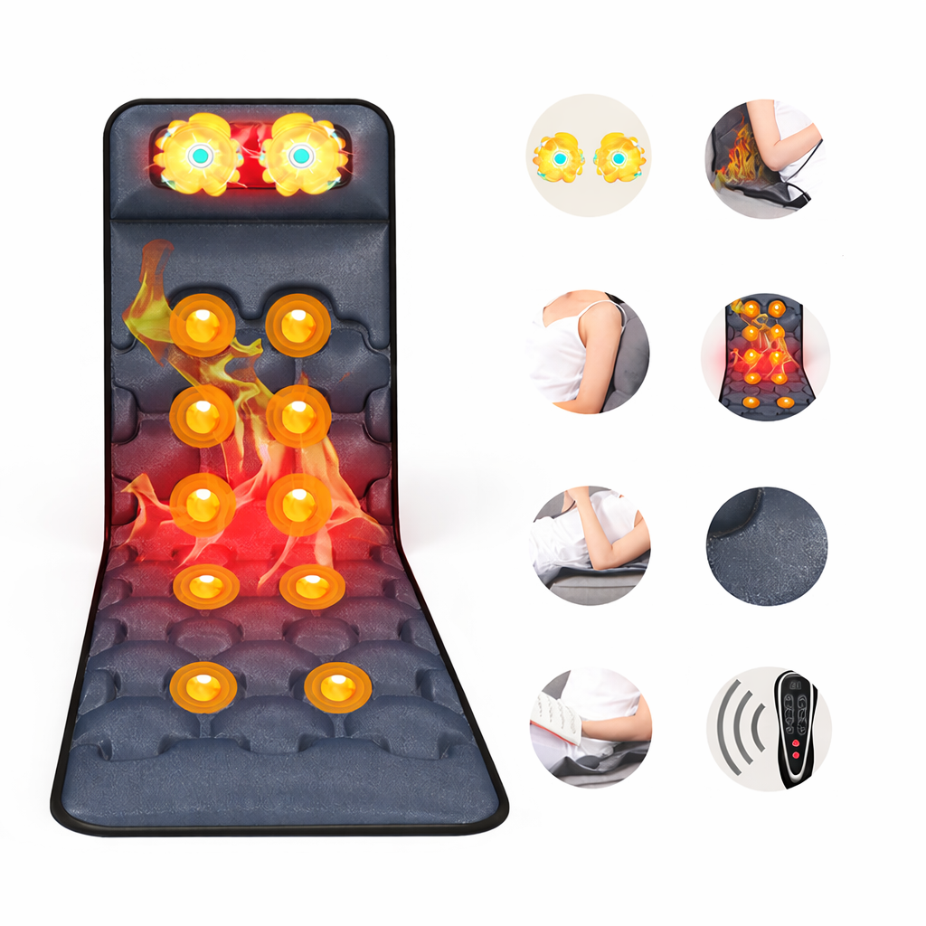 Faltbare beheizte Massagematte mit Ganzkörpervibration | Temsk