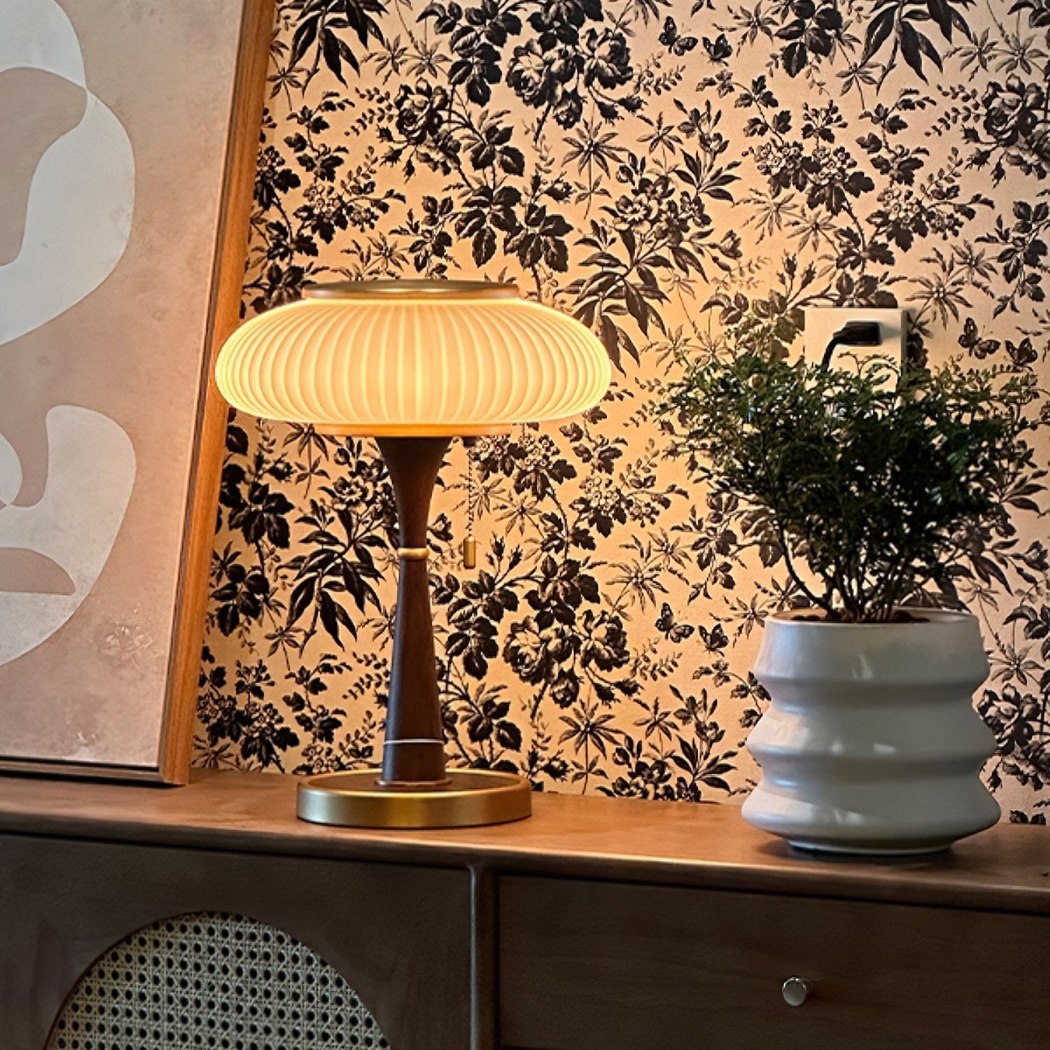Terraline Matsutake Inspired Table Lamp Natural Glow | Snurv | Temsk